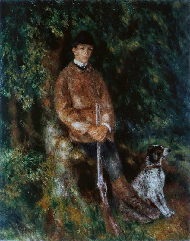 Pierre Auguste Renoir Portrait of Alfred Berard with His Dog